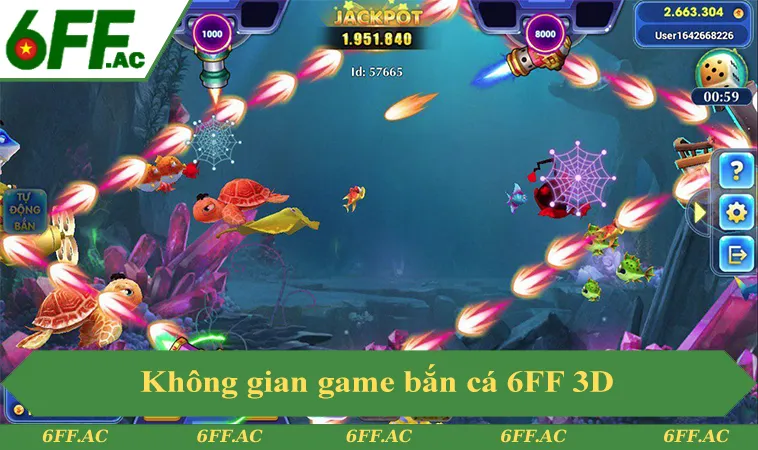 Bắn Cá 6FF 1 Không gian đại dương 3D trong game bắn cá 6FF