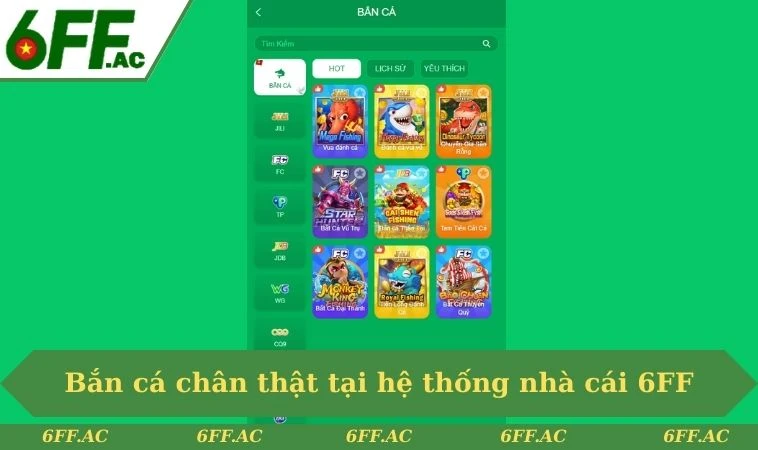 Trang chủ 19 Bắn cá chân thật tại hệ thống nhà cái 6FF