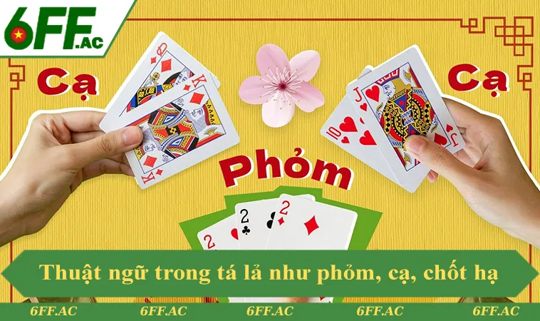 Thuật ngữ trong tá lả như phỏm, nọc, chốt hạ, móm