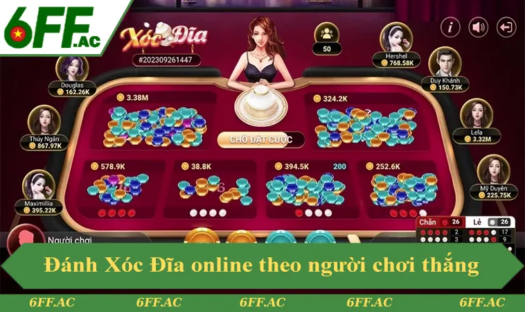 Cách đánh Xóc Đĩa online theo người chơi thắng 