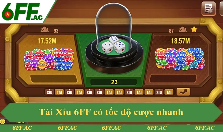 Game Bài 6FF 3 Tài Xỉu trong hệ thống game bài 6FF với tốc độ cược nhanh