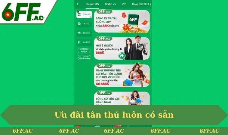 Trang chủ 23 Ưu đãi tân thủ luôn có sẵn