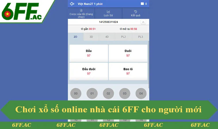 Hướng dẫn chơi xổ số online nhà cái 6FF cho người mới